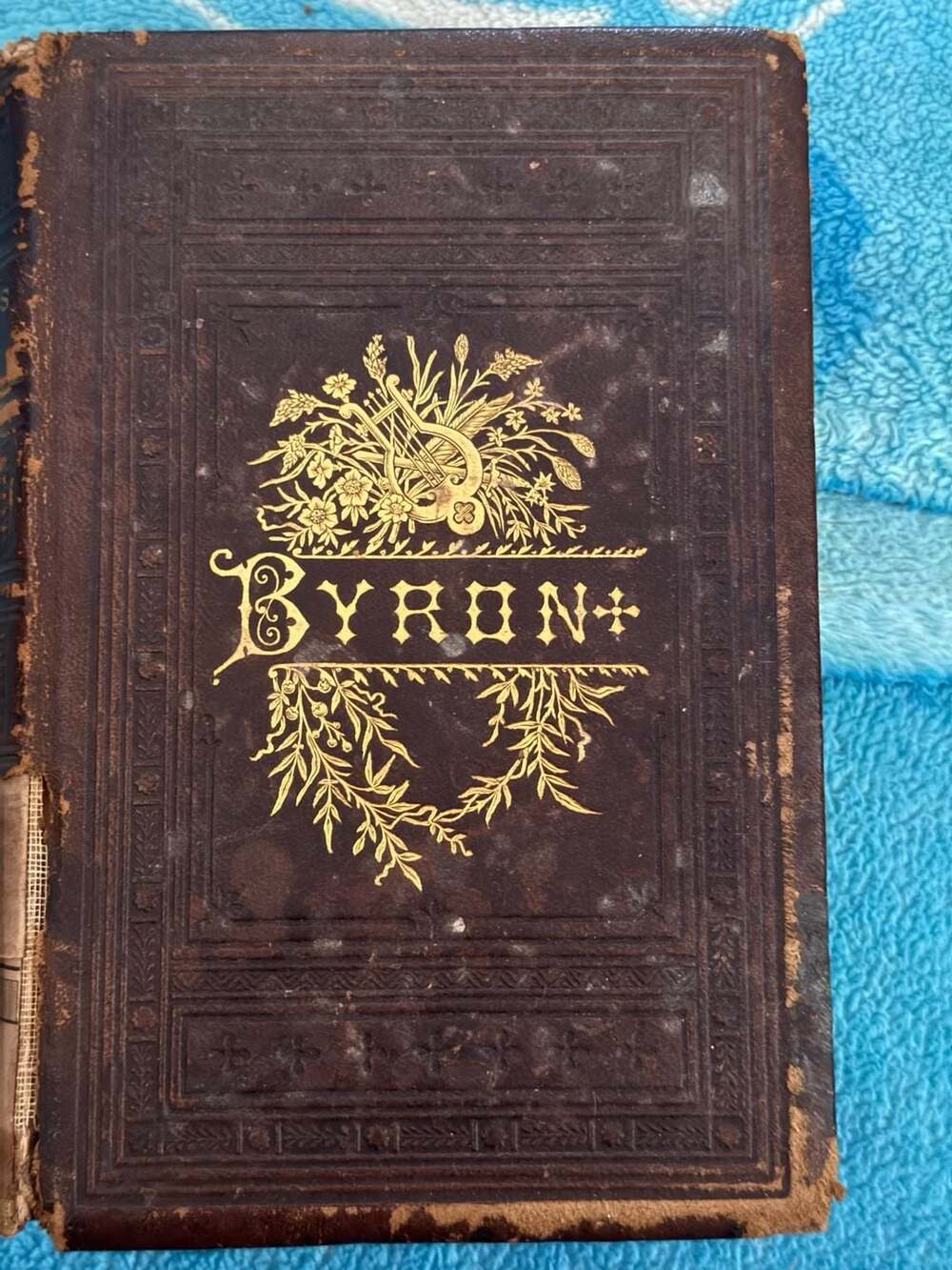 Antique The Poetical Works of Lord Byron Illustrated Red Line Edition American N